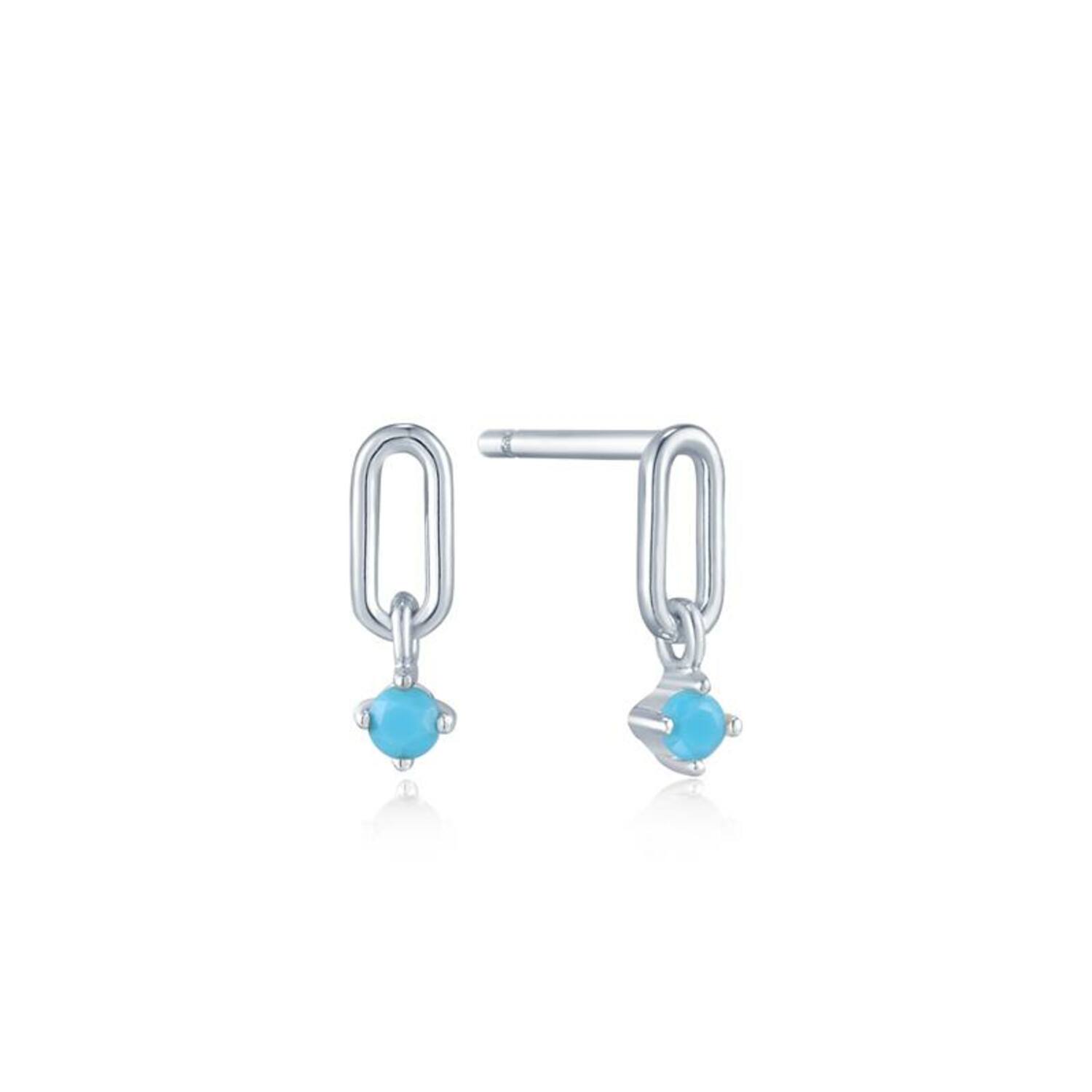  Into The Blue - Ohrstecker - Silber / rhodiniert - Türkis
